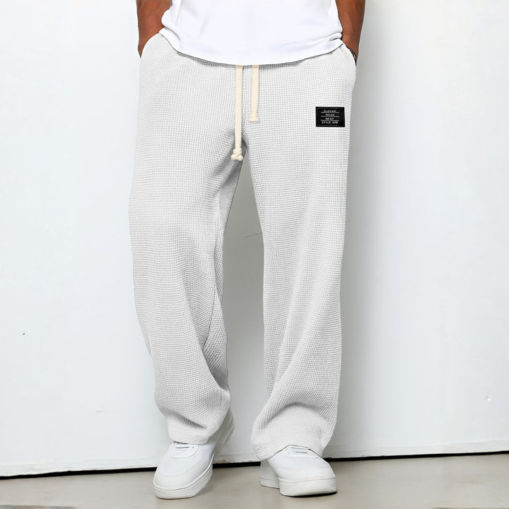 Men's Relaxed Wide Leg Pants with Adjustable Waistband 8