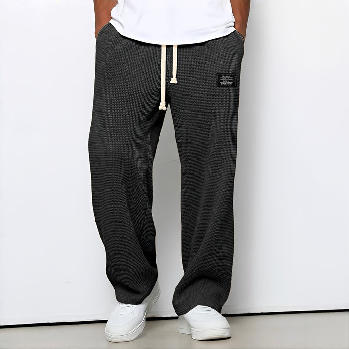 Men's Relaxed Wide Leg Pants with Adjustable Waistband 3