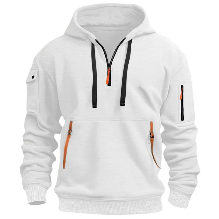 Men's Hoodie with Zippered Pockets and Drawstring Hood 6