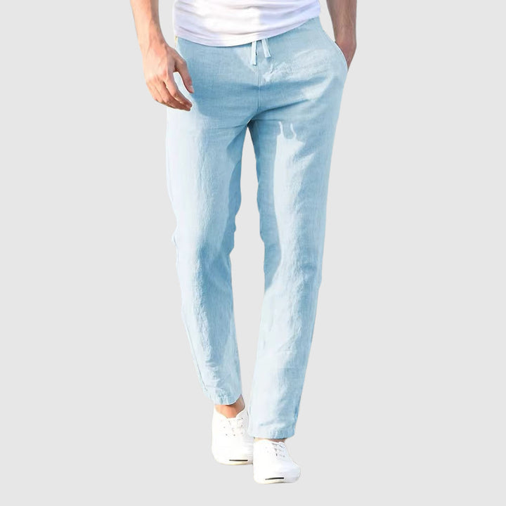 Men's Linen Pants with Drawstring Waist 5