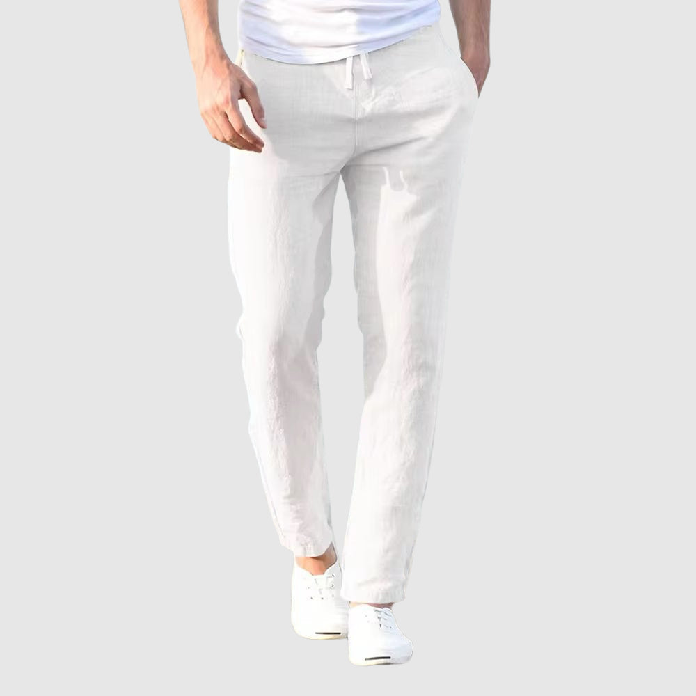 Men's Linen Pants with Drawstring Waist 6