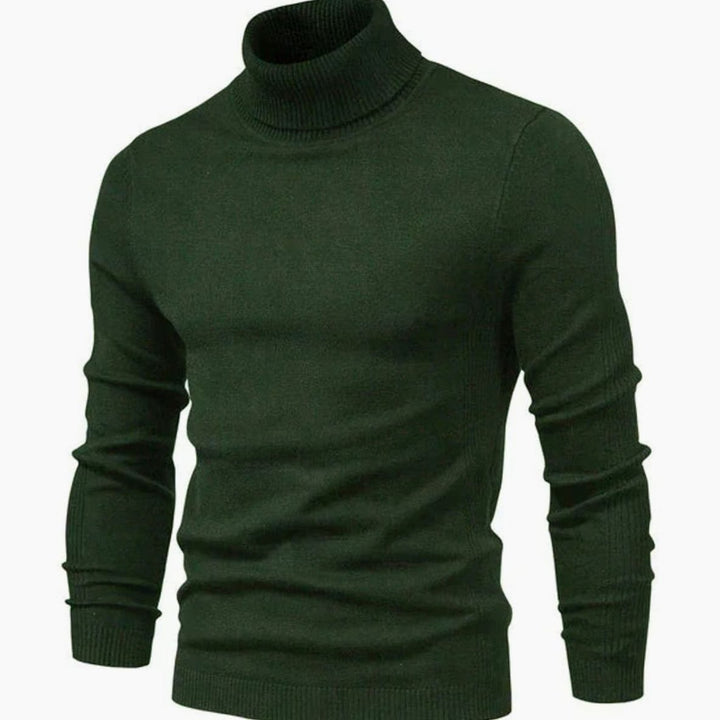 Men's Slim Fit Turtleneck Knit Sweater with Long Sleeves 5