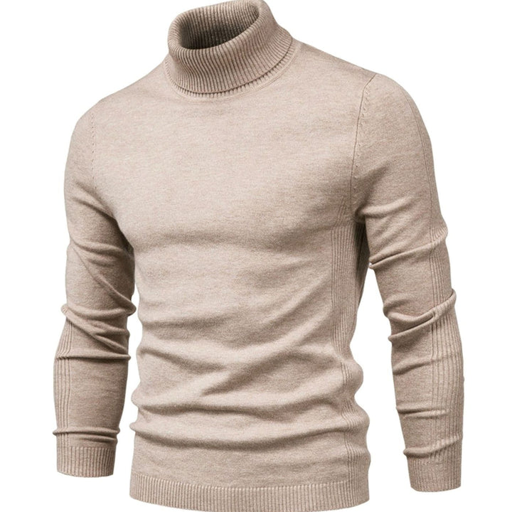 Men's Slim Fit Turtleneck Knit Sweater with Long Sleeves 6