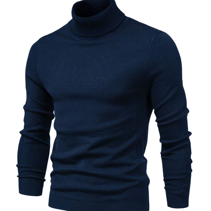 Men's Slim Fit Turtleneck Knit Sweater with Long Sleeves 7