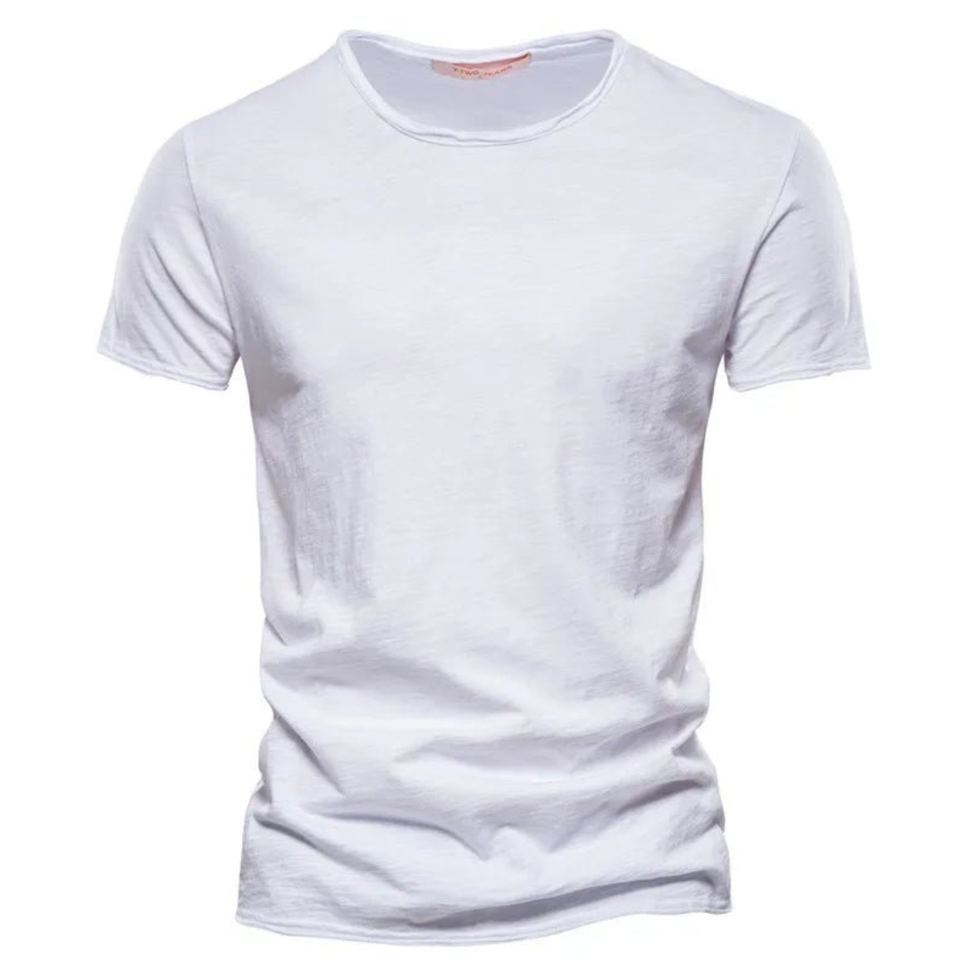Men's Crew Neck T-Shirt with Slub Yarn Texture 5