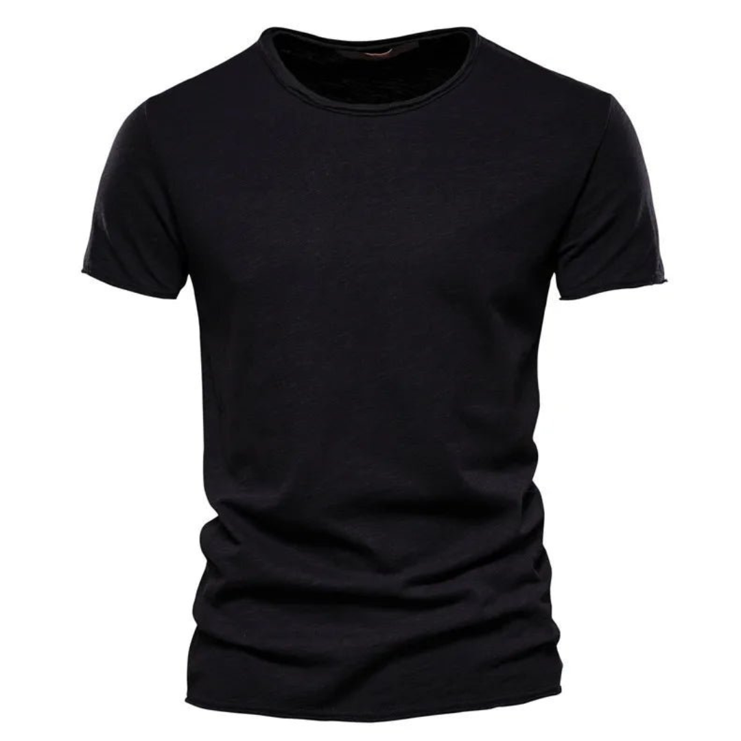 Men's Crew Neck T-Shirt with Slub Yarn Texture 6