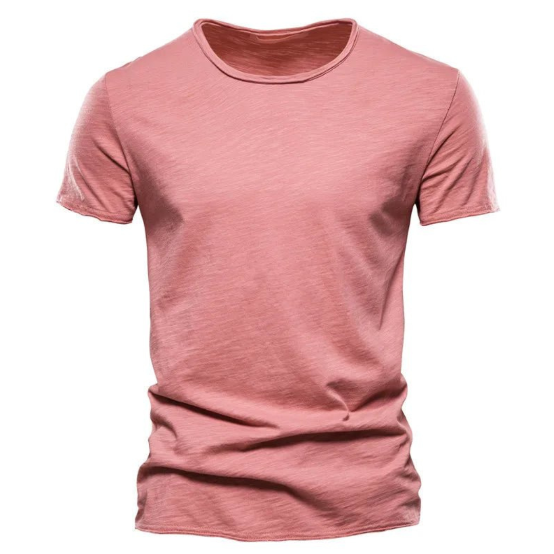 Men's Crew Neck T-Shirt with Slub Yarn Texture 7