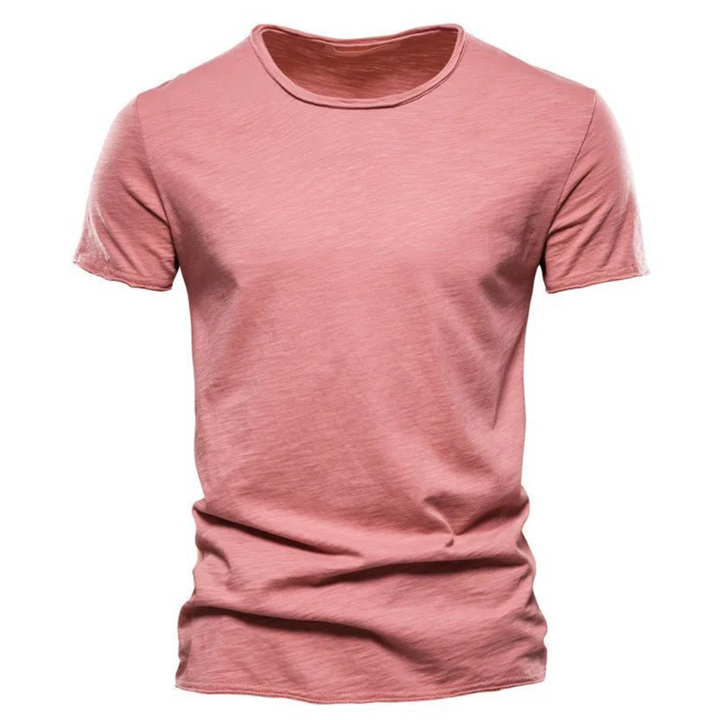 Men's Crew Neck T-Shirt with Slub Yarn Texture 7