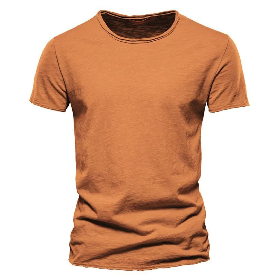 Men's Crew Neck T-Shirt with Slub Yarn Texture 8
