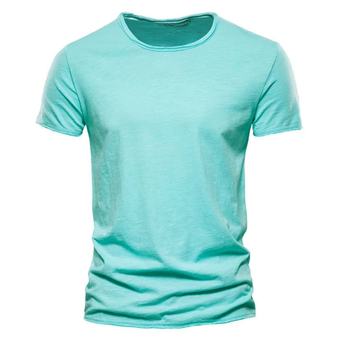 Men's Crew Neck T-Shirt with Slub Yarn Texture 9