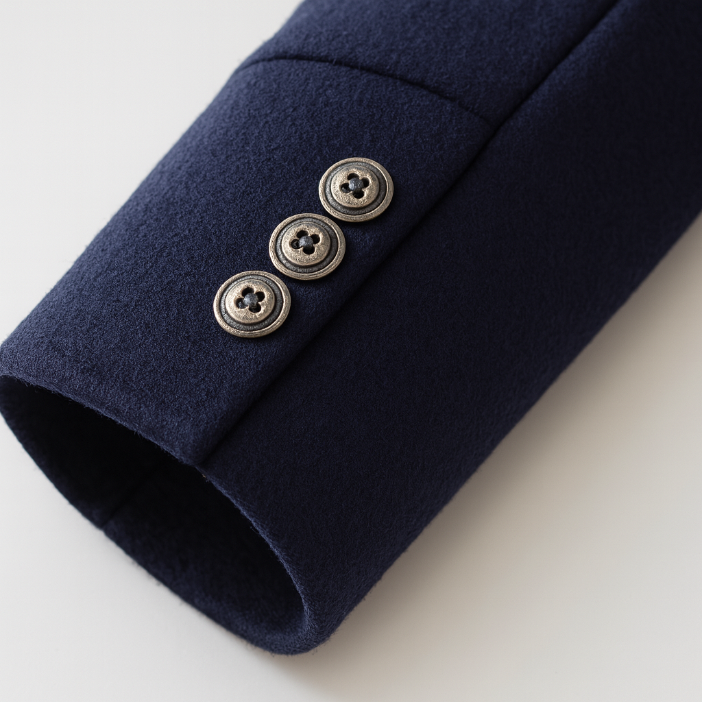 Men's Wool Blend Coat with Quilted Lining and Stand Collar 7