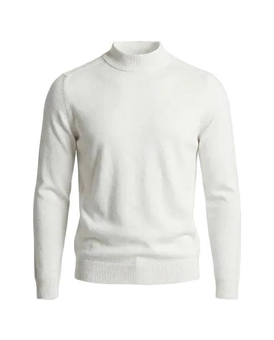 Men's Long Sleeve Sweater with Stand-Up Collar and Straight Fit 2
