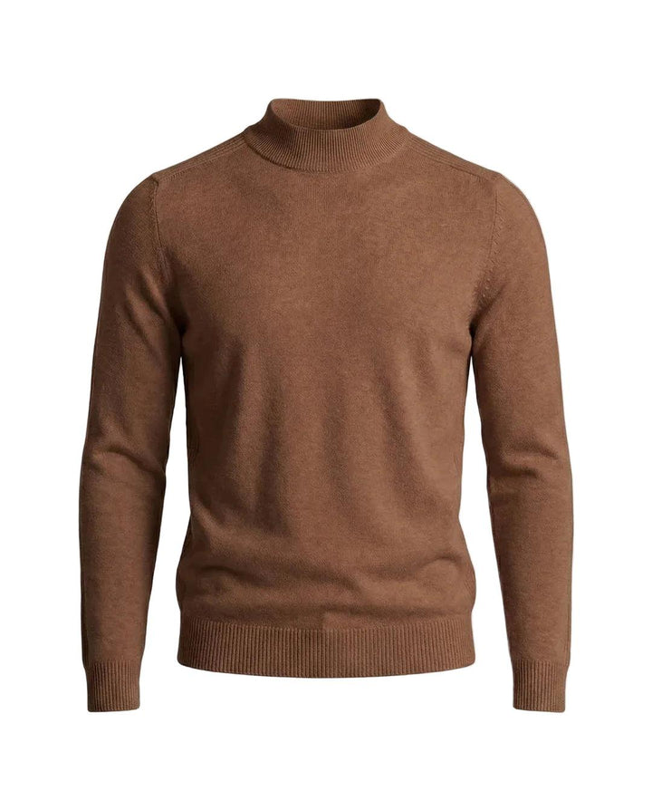 Men's Long Sleeve Sweater with Stand-Up Collar and Straight Fit 3