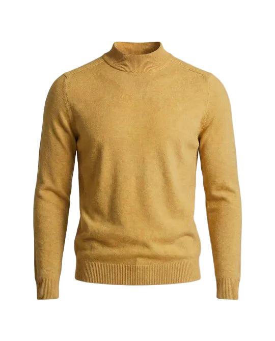 Men's Long Sleeve Sweater with Stand-Up Collar and Straight Fit 4