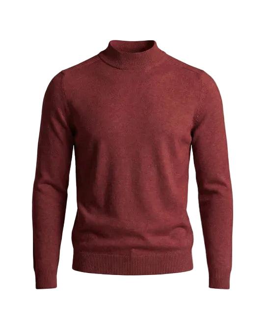 Men's Long Sleeve Sweater with Stand-Up Collar and Straight Fit 8