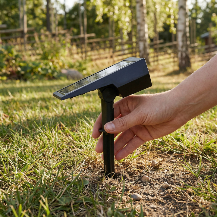 Solar Garden Spotlight with Ground Stake or Wall Mount, Weatherproof 4