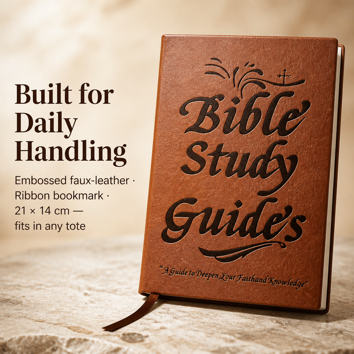 Bible Study Companion Guide with a Page for Each of the 66 Books, Faux-Leather 4