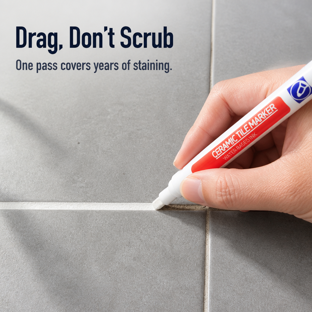 Grout Restoration Pen - Cover Stained Grout Lines in Minutes 4