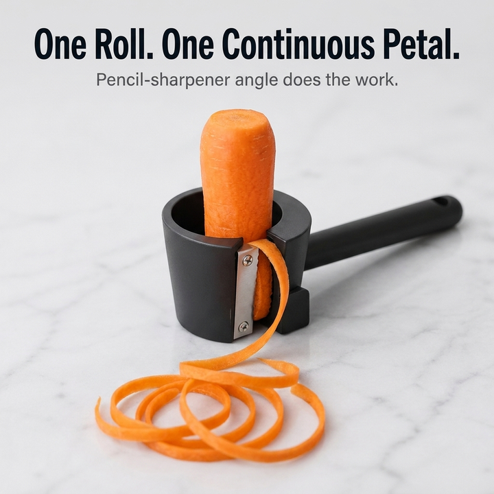 Vegetable Rose Maker Tool - Stainless Steel Carrot Curler & Garnish Peeler 6