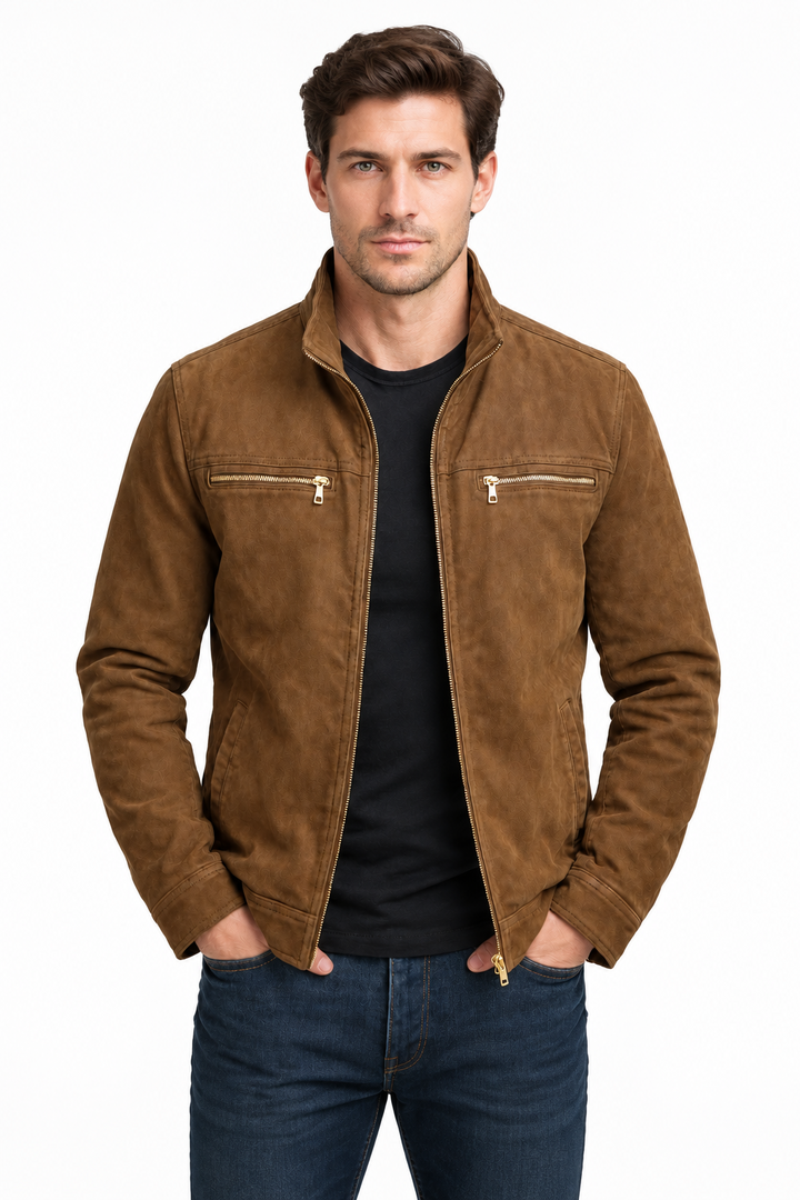 Kylian Men's Washed Cotton Casual Jacket
