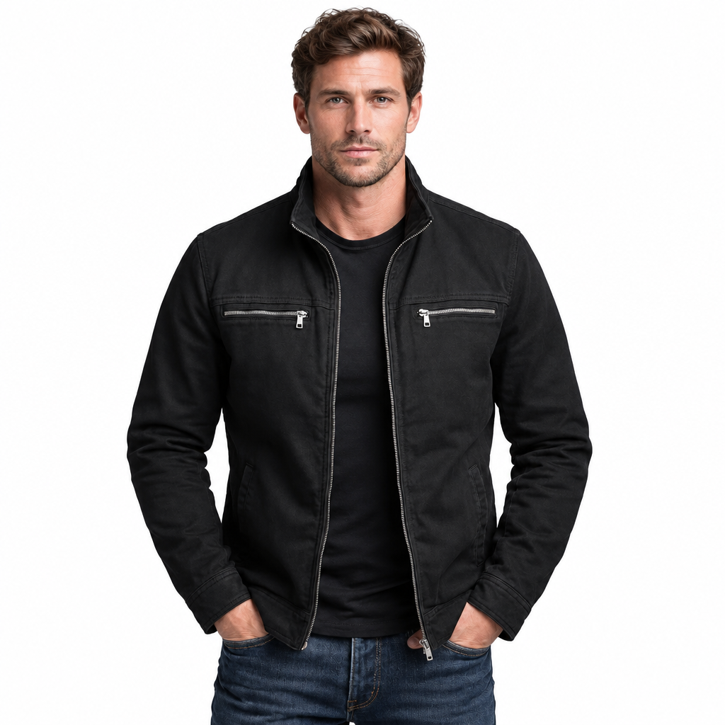 Kylian Men's Washed Cotton Casual Jacket