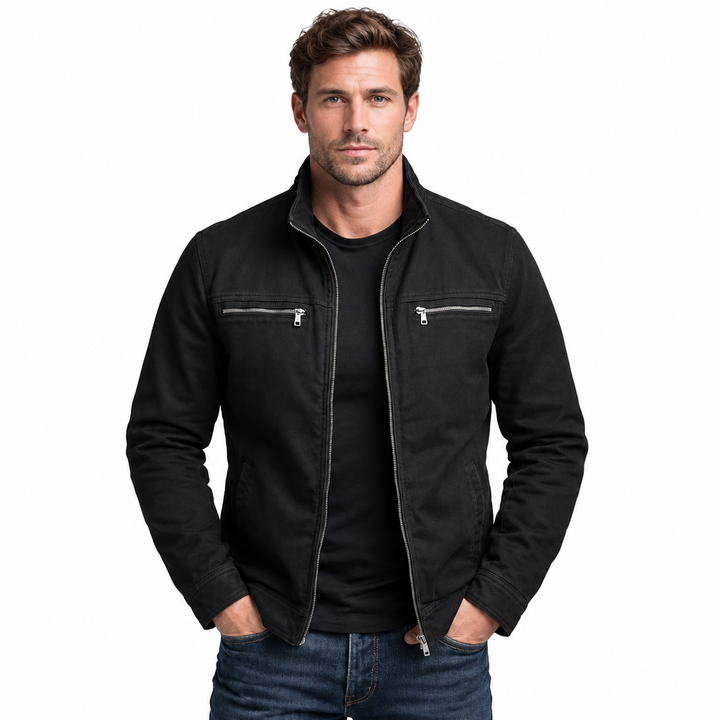 Kylian Men's Washed Cotton Casual Jacket
