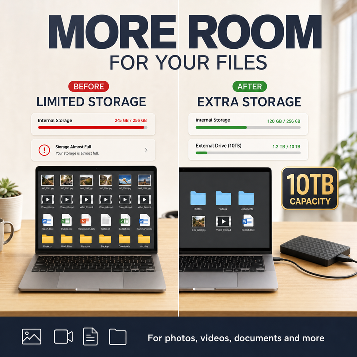 External HDD 10TB – Portable USB 3.0 Hard Drive for Files & Backups 4