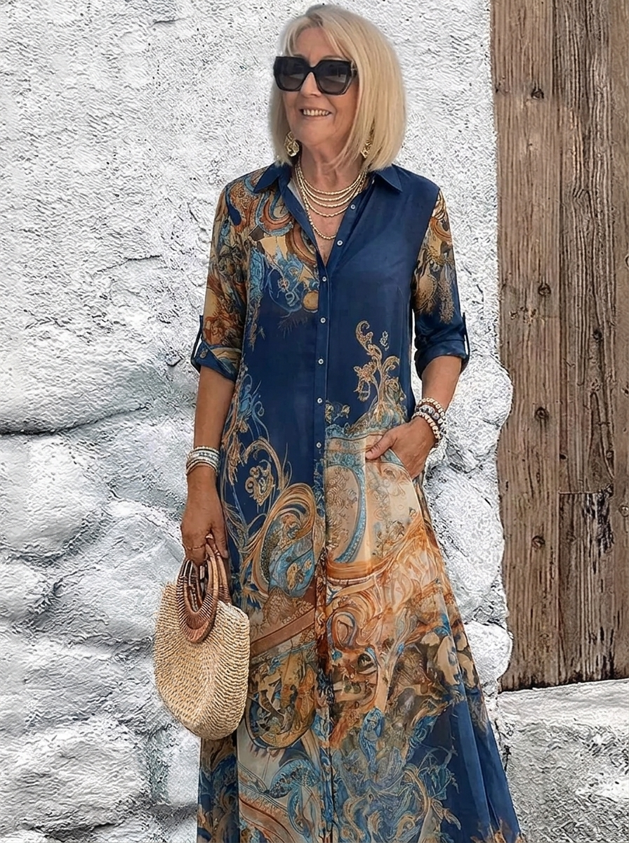 Mediterranean Resort Maxi Dress 2