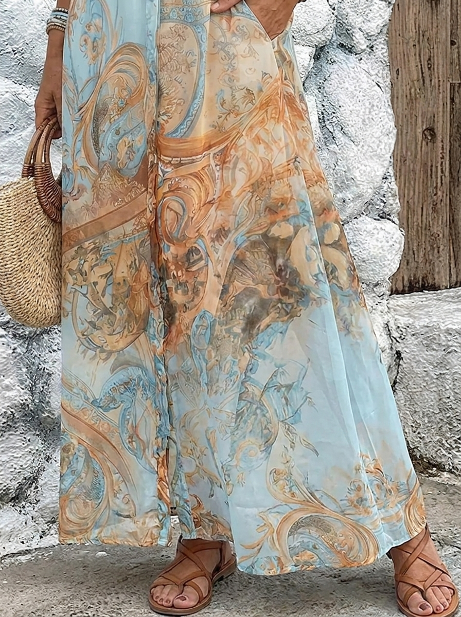 Mediterranean Resort Maxi Dress 6