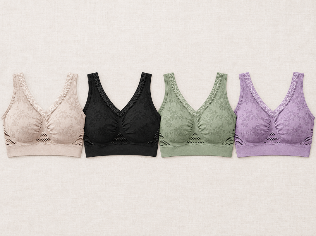 Seamless Wire-Free Comfort Bra with Wide Straps and Ventilation Zones 2