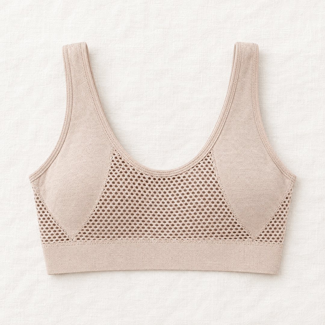 Seamless Wire-Free Comfort Bra with Wide Straps and Ventilation Zones 8