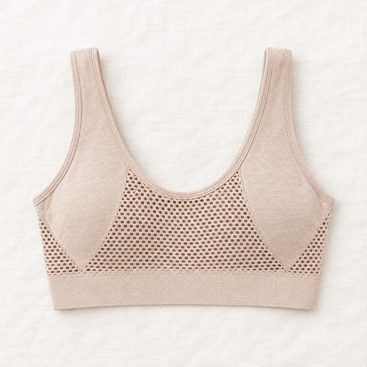 Seamless Wire-Free Comfort Bra with Wide Straps and Ventilation Zones 8