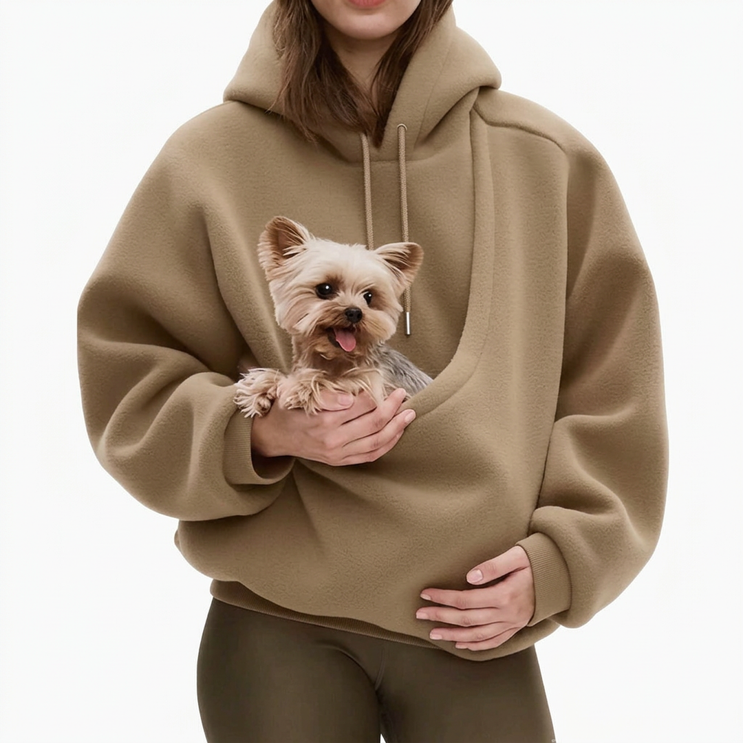 Kangaroo Pet Hoodie with Built-In Pouch for Cats and Dogs 4