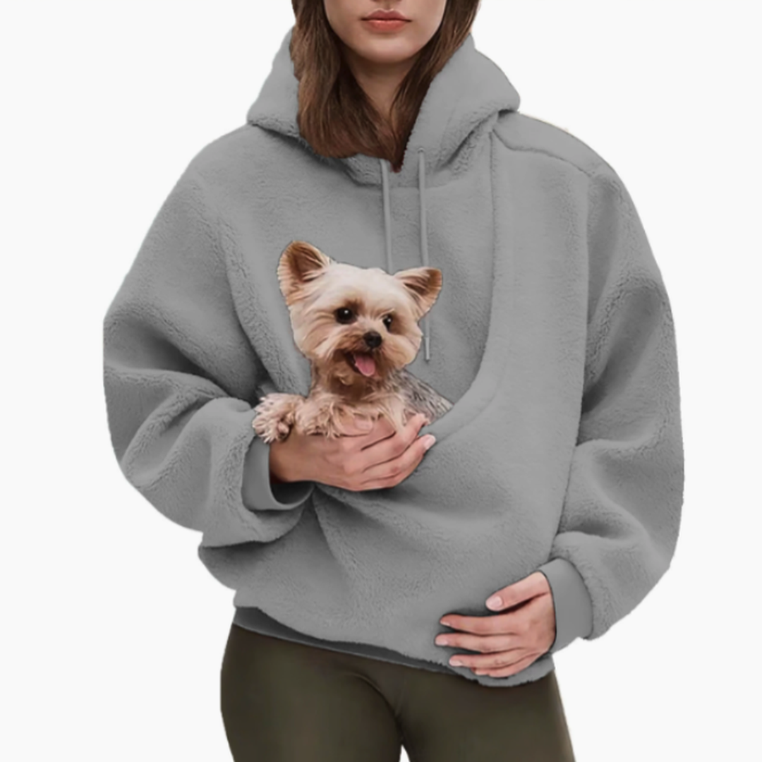 Kangaroo Pet Hoodie with Built-In Pouch for Cats and Dogs 7