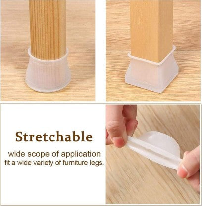 Silicone Furniture Leg Caps, Anti-Slip Floor Protector Pads, 20 Pieces 4
