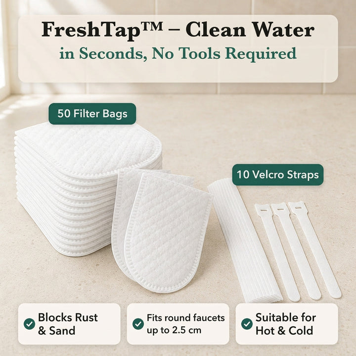 Slip-On Faucet Filter Covers - Pack of 50 with 10 Bands 1