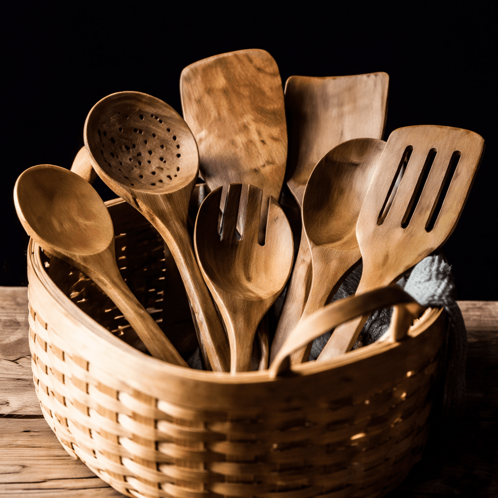 Traditional Japanese Wooden Utensil Set (7 Pieces) 3
