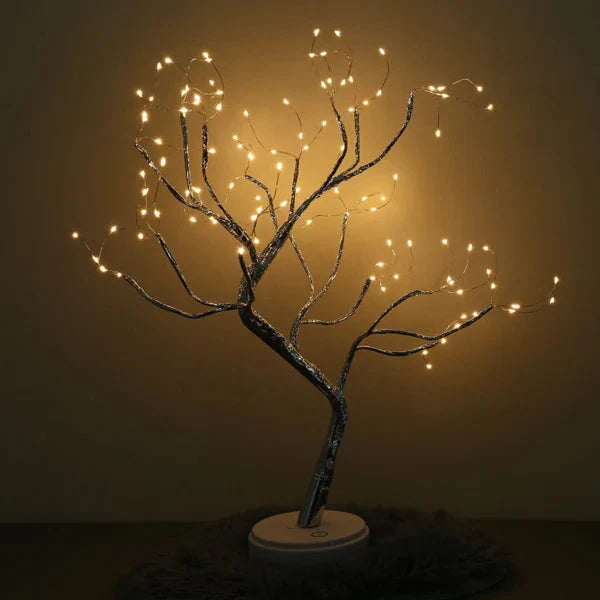 Handmade LED Tree Lamp with 108 Warm Lights, Bendable Branches, USB or Battery 4