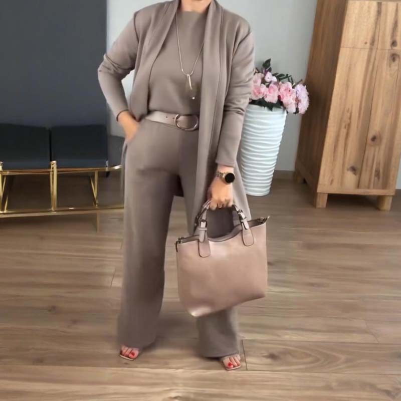 3-Piece Comfort Set: Cardigan, Top and Pants 10