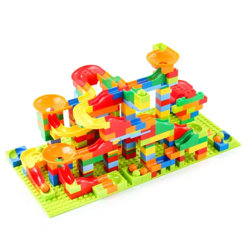 Creative Marble Run Building Set for Ages 3+ | Compatible Building Bricks 4