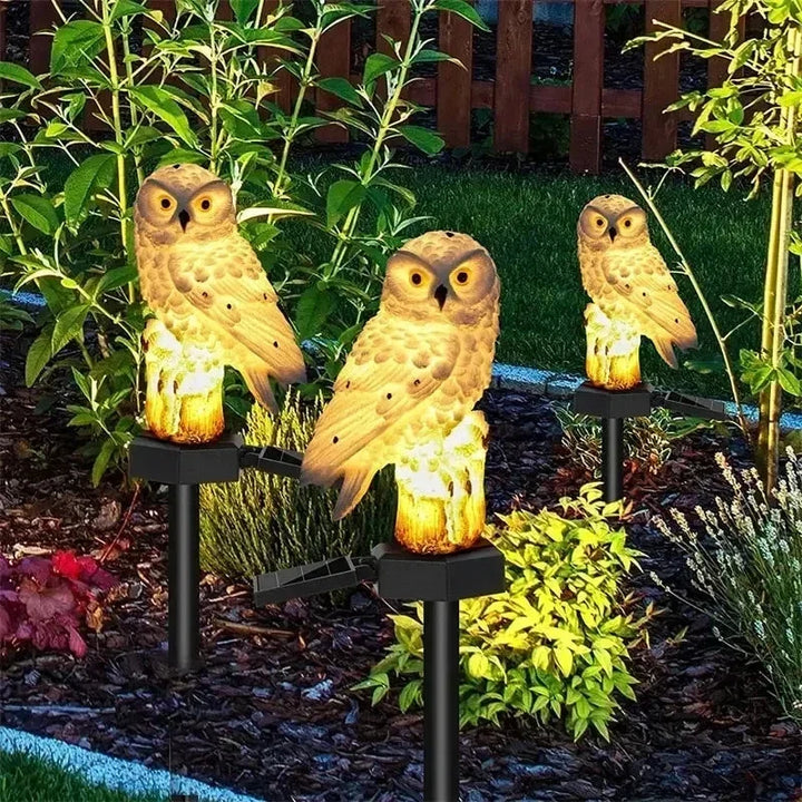 Solar Owl Garden Light with Warm White LED, Waterproof IP65, 45 cm 7