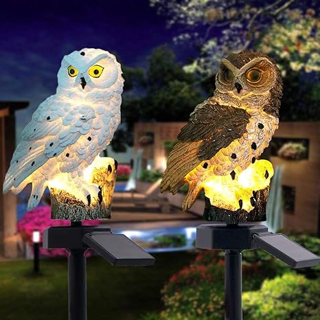 Solar Owl Garden Light with Warm White LED, Waterproof IP65, 45 cm 17