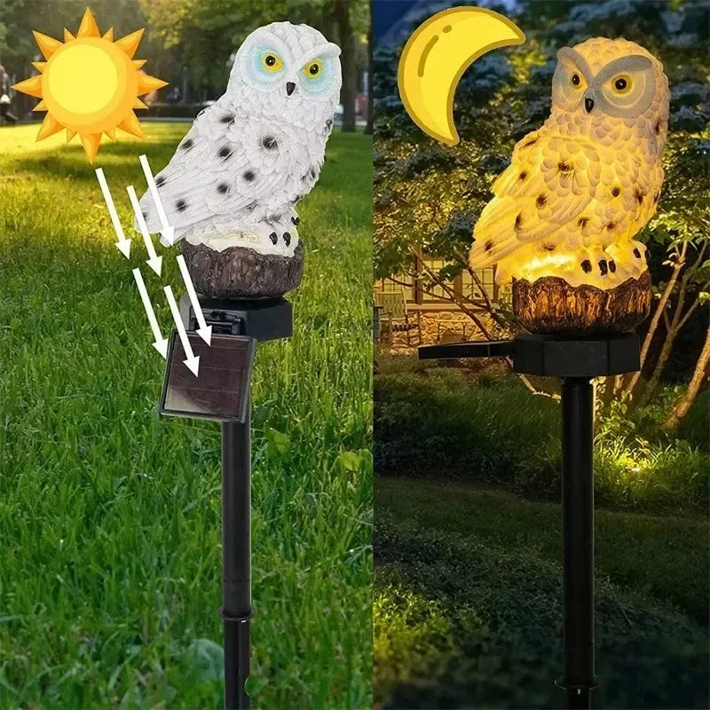 Solar Owl Garden Light with Warm White LED, Waterproof IP65, 45 cm 6
