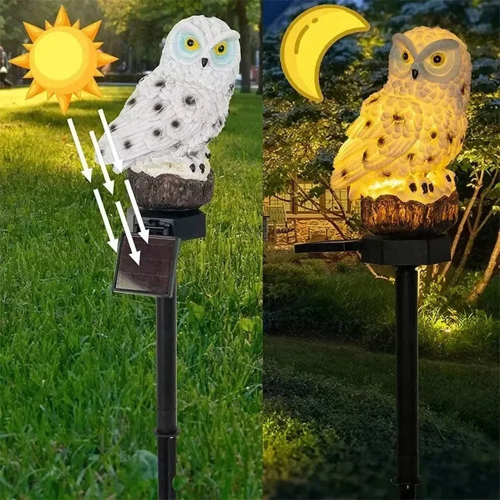 Solar Owl Garden Light with Warm White LED, Waterproof IP65, 45 cm 6
