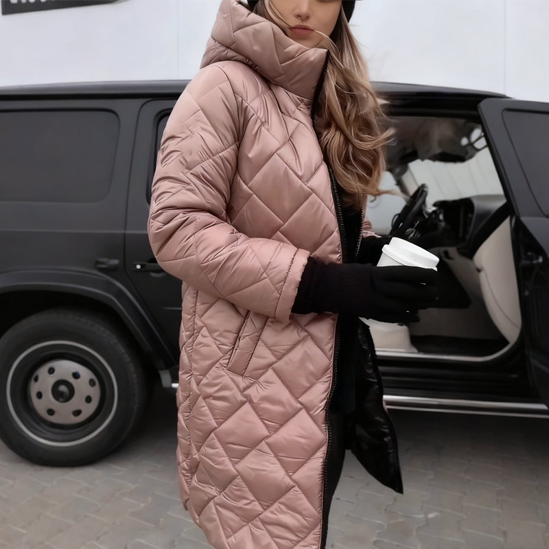 Quilted Long Coat - Water Resistant Insulated Puffer Style 1