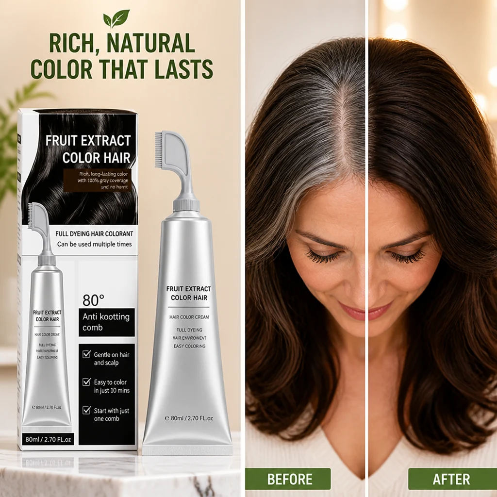 Plant-Based Hair Color Comb for Easy Mess-Free At-Home Coloring 2