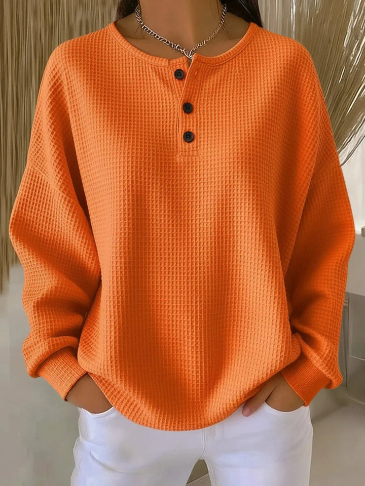Women's Warm Waffle Knit Sweater - Cozy Thick Knit for Cold Days 7