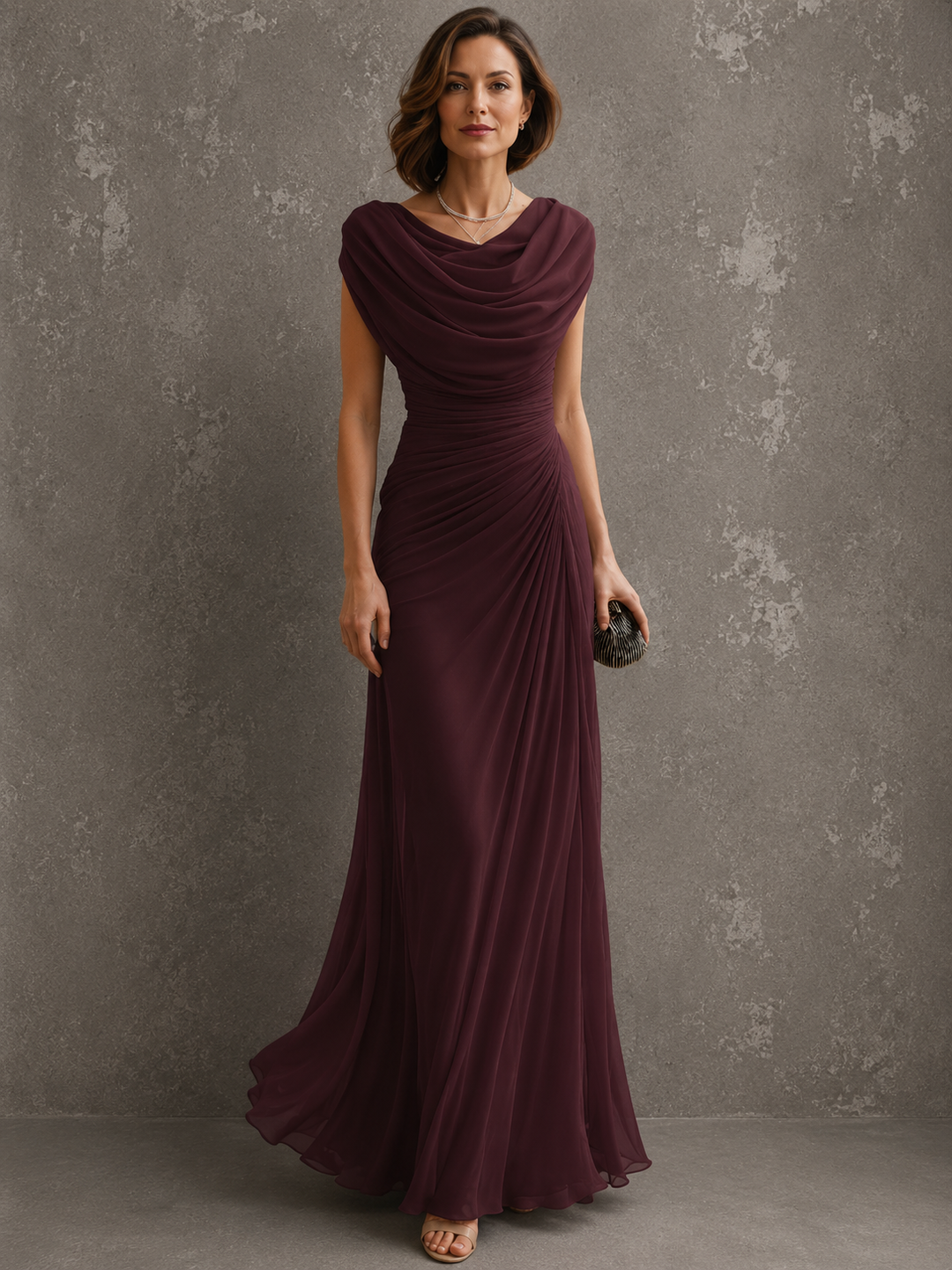 Draped Maxi Dress with Sleeveless Silhouette 6