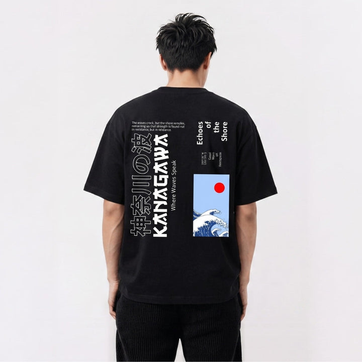 Great Wave Oversized Japanese-Style T-Shirt 5