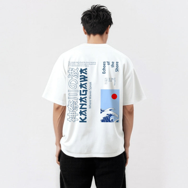 Great Wave Oversized Japanese-Style T-Shirt 3